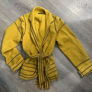 Yellow Kello Striped Women's Jacket
